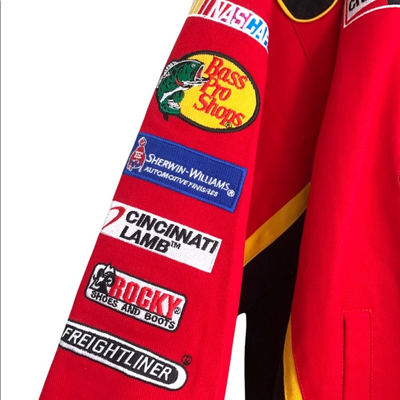 NASCAR Chase Authentic Drivers Line Bass Pro Shop Button Jacket. Size XL - Picture 8 of 10